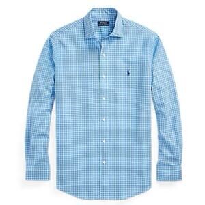 Polo Ralph Lauren Blue Plaid Button Down Shirt sz L (16.5) Pony Logo